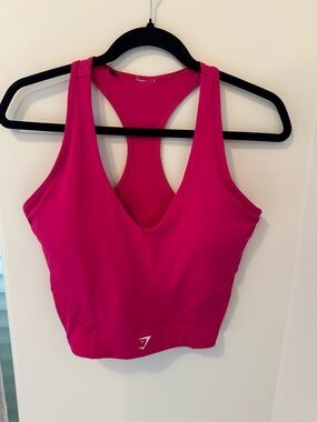Hot pink Gymshark crop tank bra